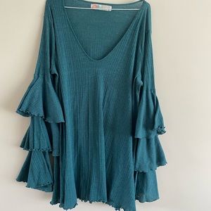 Free People Beach bell sleeve dress/cover up